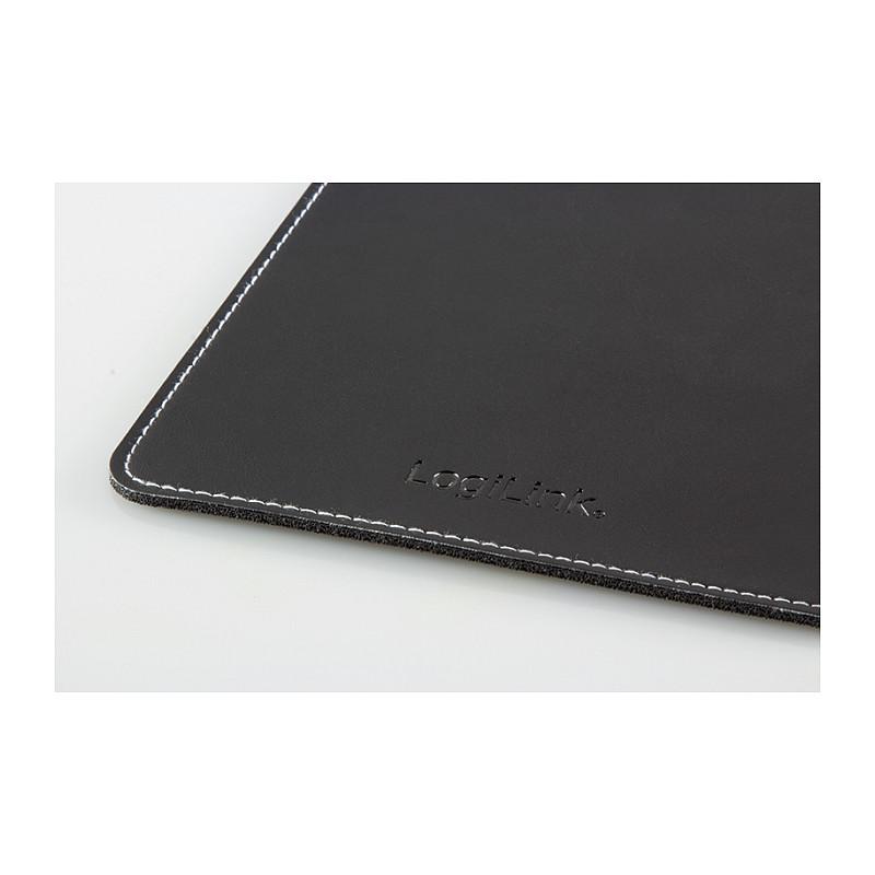 Mauspad LogiLink ID0150 / Dizajn Lëkure / 220 x 180 x 3 mm / Anti-Rrëshqitje – Zezë - 2
