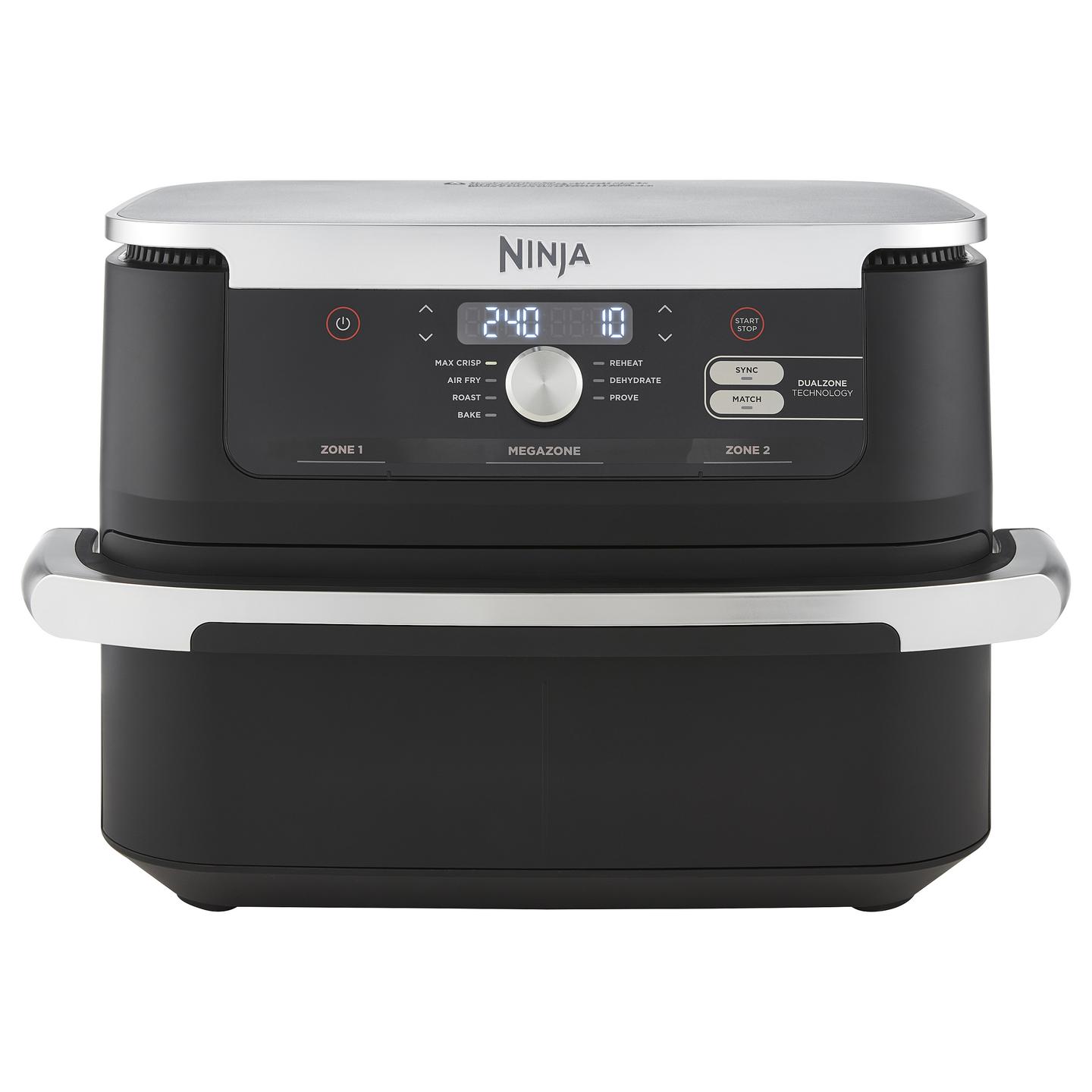 Fryer Ninja Foodi FlexDrawer AF500EU, 10,4 L, 2470 W, 2 Zona nga 5,2 L, 7 Funksione - Zezë/Bardhë