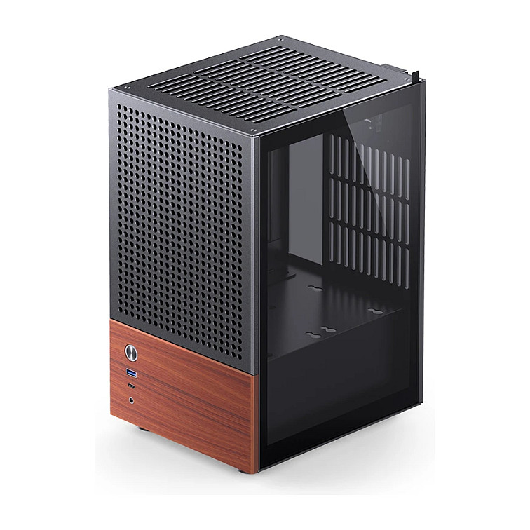 Kasë PC JONSBO T6 / Mini Tower / Mini-ITX / Tempered Glass / Wood - Zezë - 18