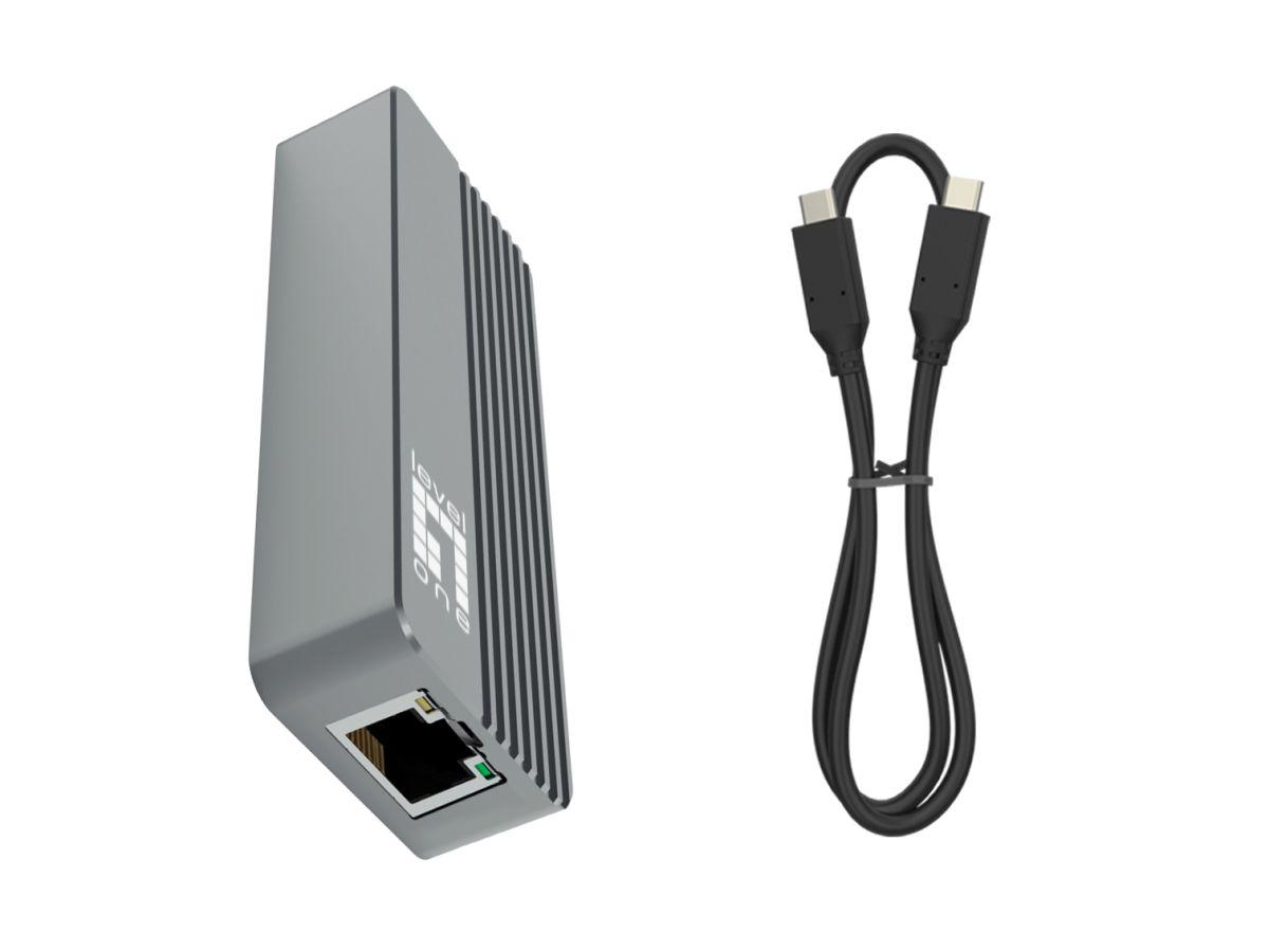 Adapter për Rrjet LevelOne USB-0410, USB-C 3.2 Gen 2x2, RJ45 10 Gigabit Ethernet, 10Gbps - Hiri - 3