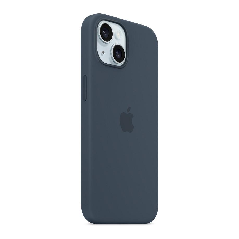 Case për Telefon Apple iPhone 15, Silicone, MagSafe - Blu e Errët - 5