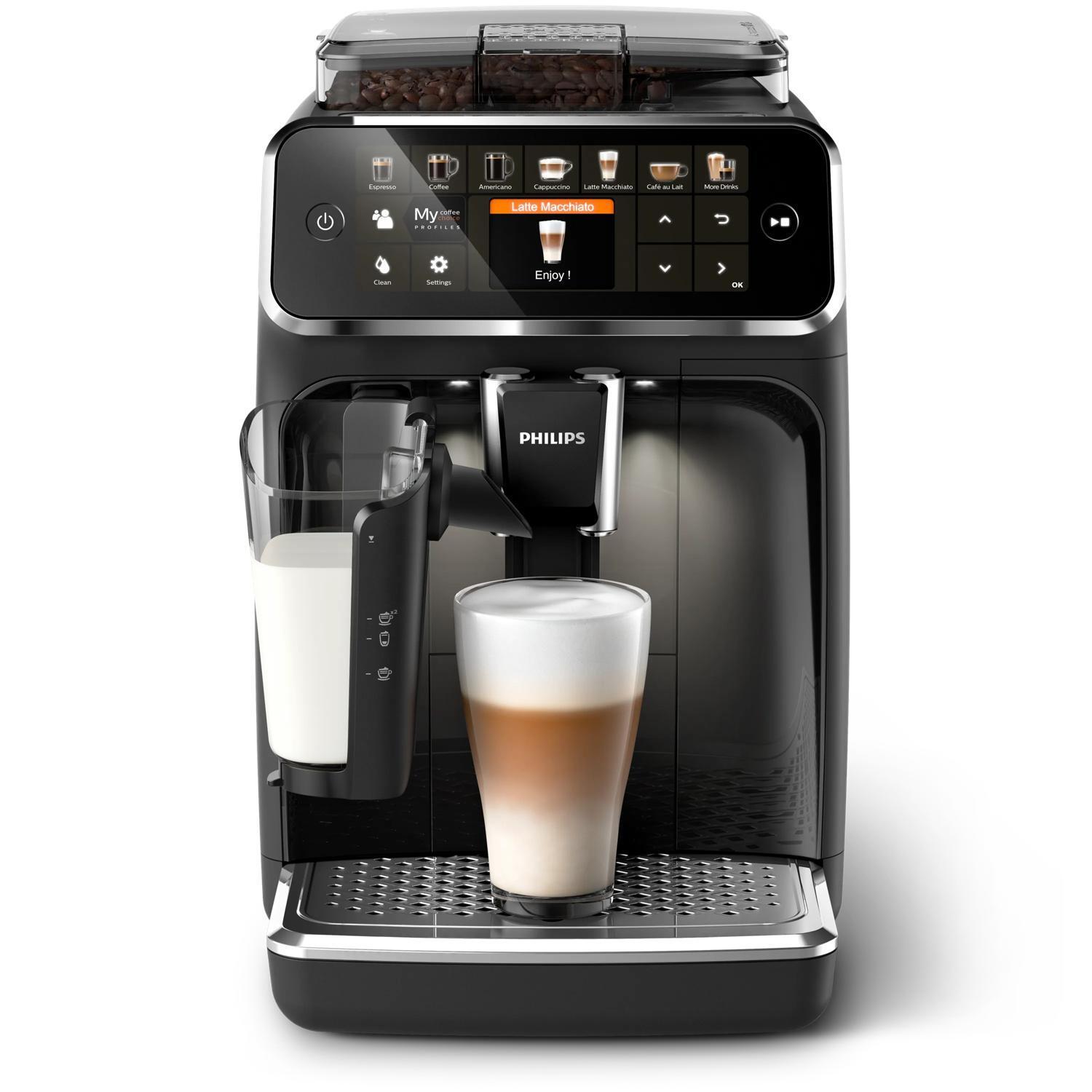 Aparat për kafe Philips Series 5400 / EP5441/50 / 12 Lloje Kafeje / LatteGo / 1.8L – Zezë/Hiri