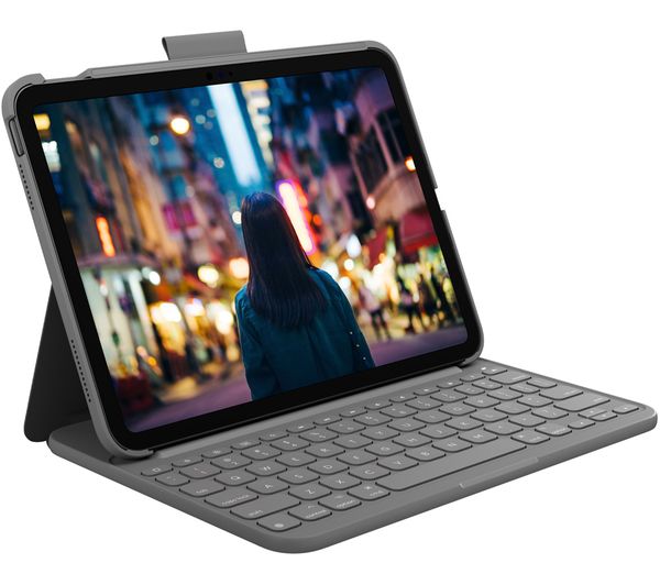 Tastierë për tablet Logitech Slim Folio / për iPad 10.9" / QWERTY UK / Bluetooth / Folio - Hiri