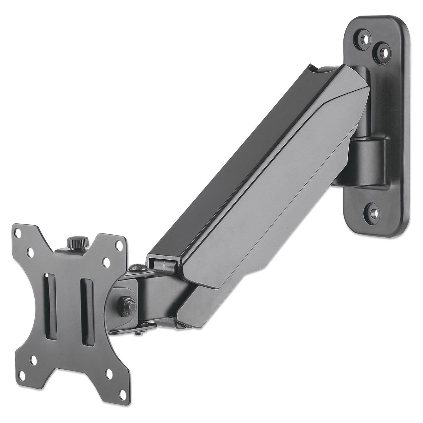 Mbajtëse Muri për Monitor Manhattan 461603 / 1 Monitor / 17"-32" / 8kg / Gas Spring / Tilt ±35° / Swivel ±90° - Gri