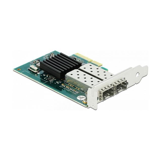 Karta të Rrjetit Delock 90480 / PCIe 2.1 x4 / 2x Gigabit LAN SFP / 1000Mbps / Intel 82576 / Low Profile - 3