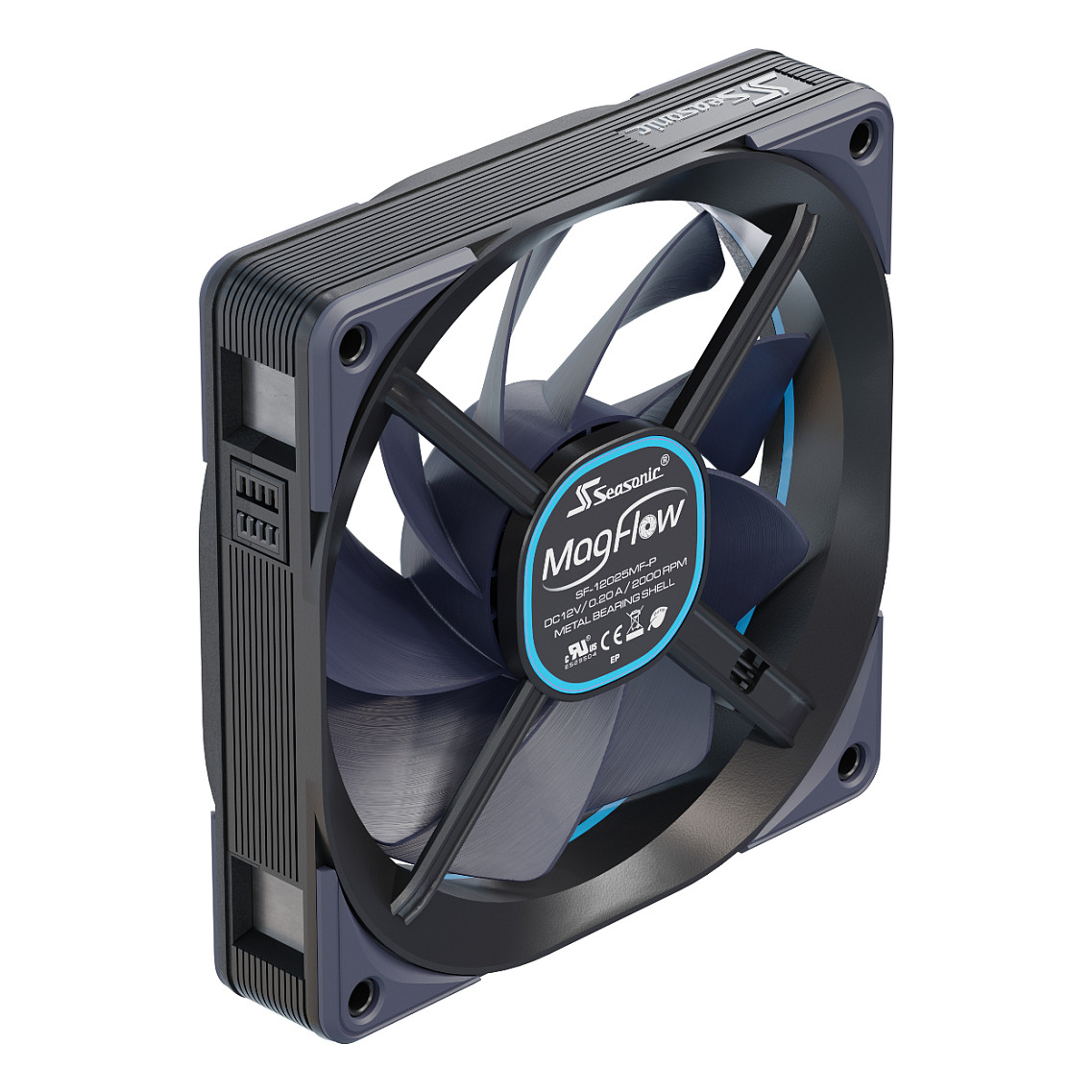 Ftohës për Kasë 120mm Seasonic MagFlow 1225 PWM / 1-Pack – Zezë - 1