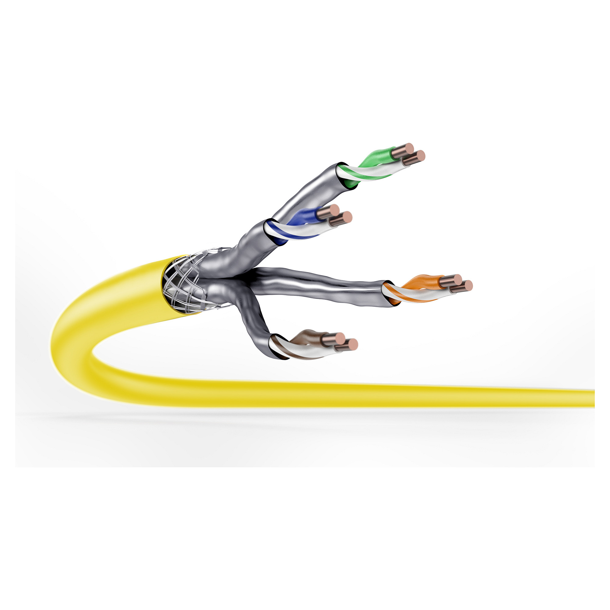 Kabllo për Rrjet DIGITUS DK-1743-A-VH-5 / Cat 7A / S/FTP / 1500 MHz / 500m - Verdhë - 4