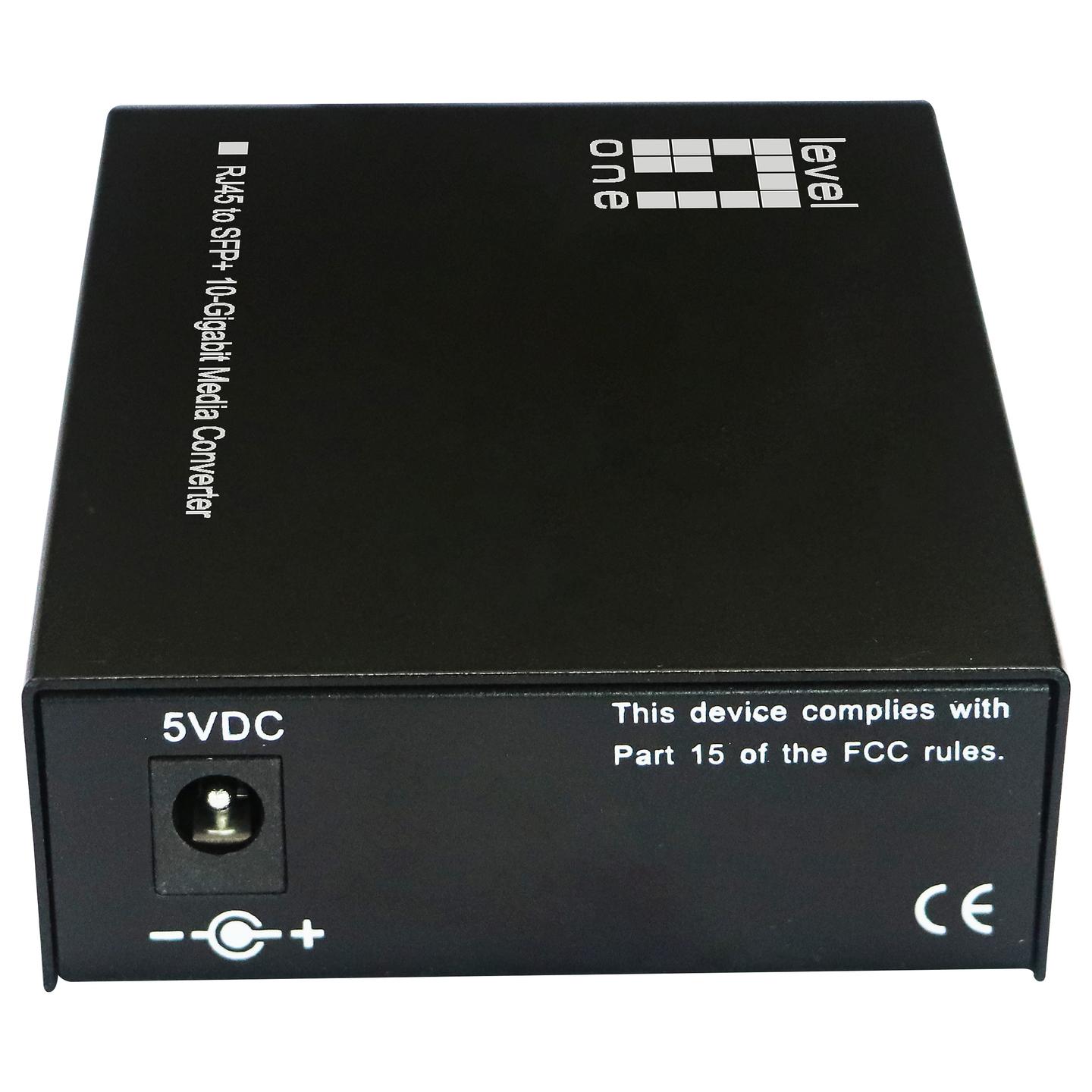 Konvertues Media LevelOne GVT-2051, RJ45 në SFP+, 10Gbps, 5Gbps, 2.5Gbps, 1Gbps, 10GBase-T - Zezë - 4