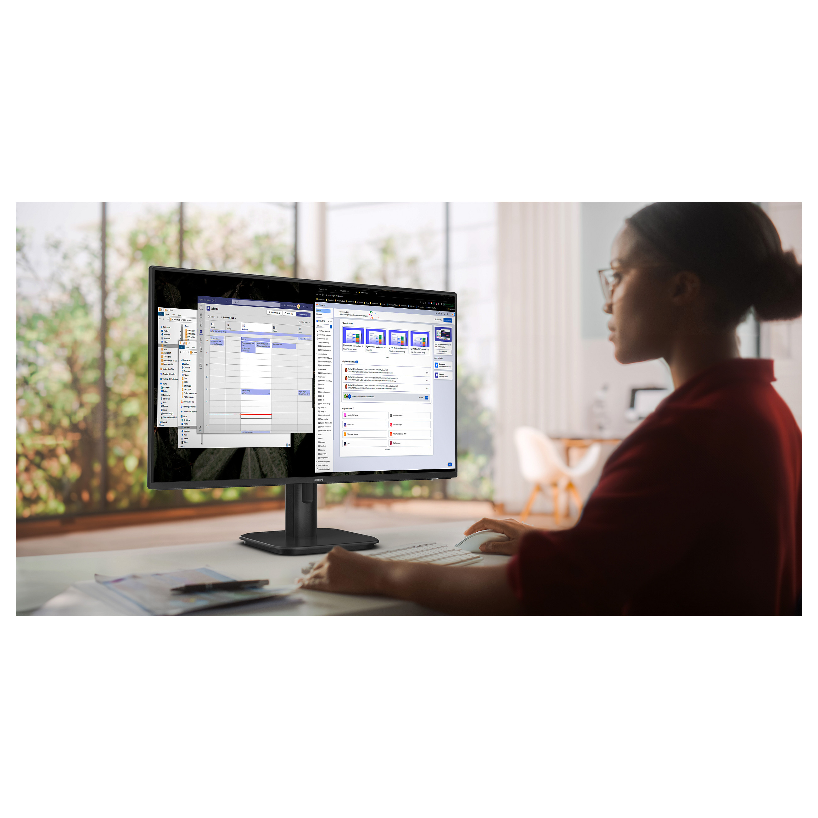 Monitor Philips 27E1N1800A / 27" 4K Ultra HD IPS 4 ms / HDMI+DP / e zezë - 6