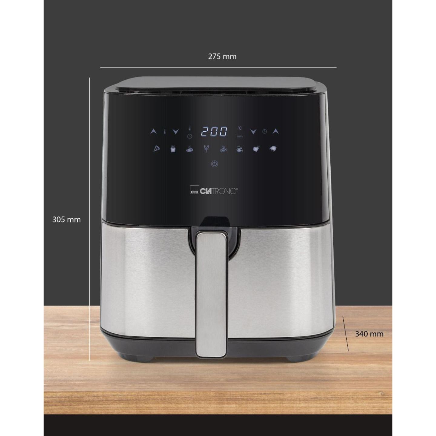 Fryer Clatronic FR 3782 H / 5L / 1450W / 8 Programe / 80–200°C / LED Display / Sensor Touch / 360° Air Flow – Zezë/Çelik Inoks - 3