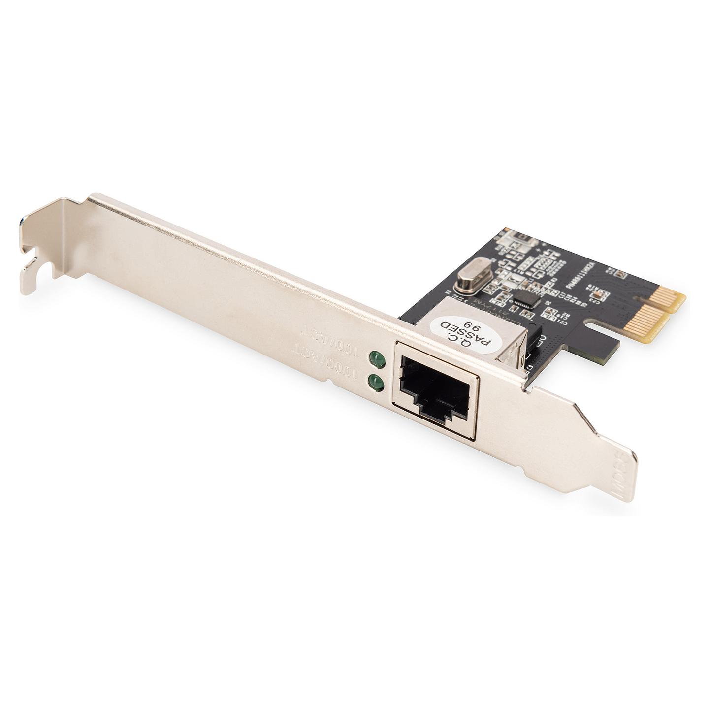 Karta të Rrjetit DIGITUS DN-10130-1, PCI Express x1, 1x Gigabit LAN RJ45, 10/100/1000Mbps, Realtek RTL8111H, Low Profile