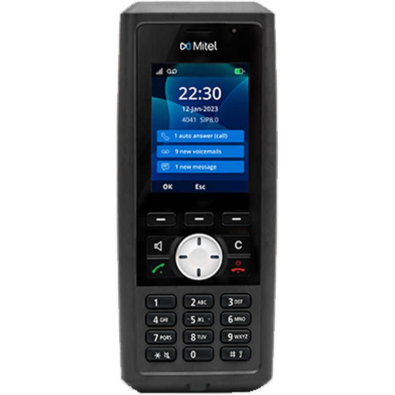 Telefon VoIP Mitel 732d DECT, Ekran IPS me Ngjyra 2.4", Bluetooth, USB-C, IP65, Alarm Emergjence - Zezë