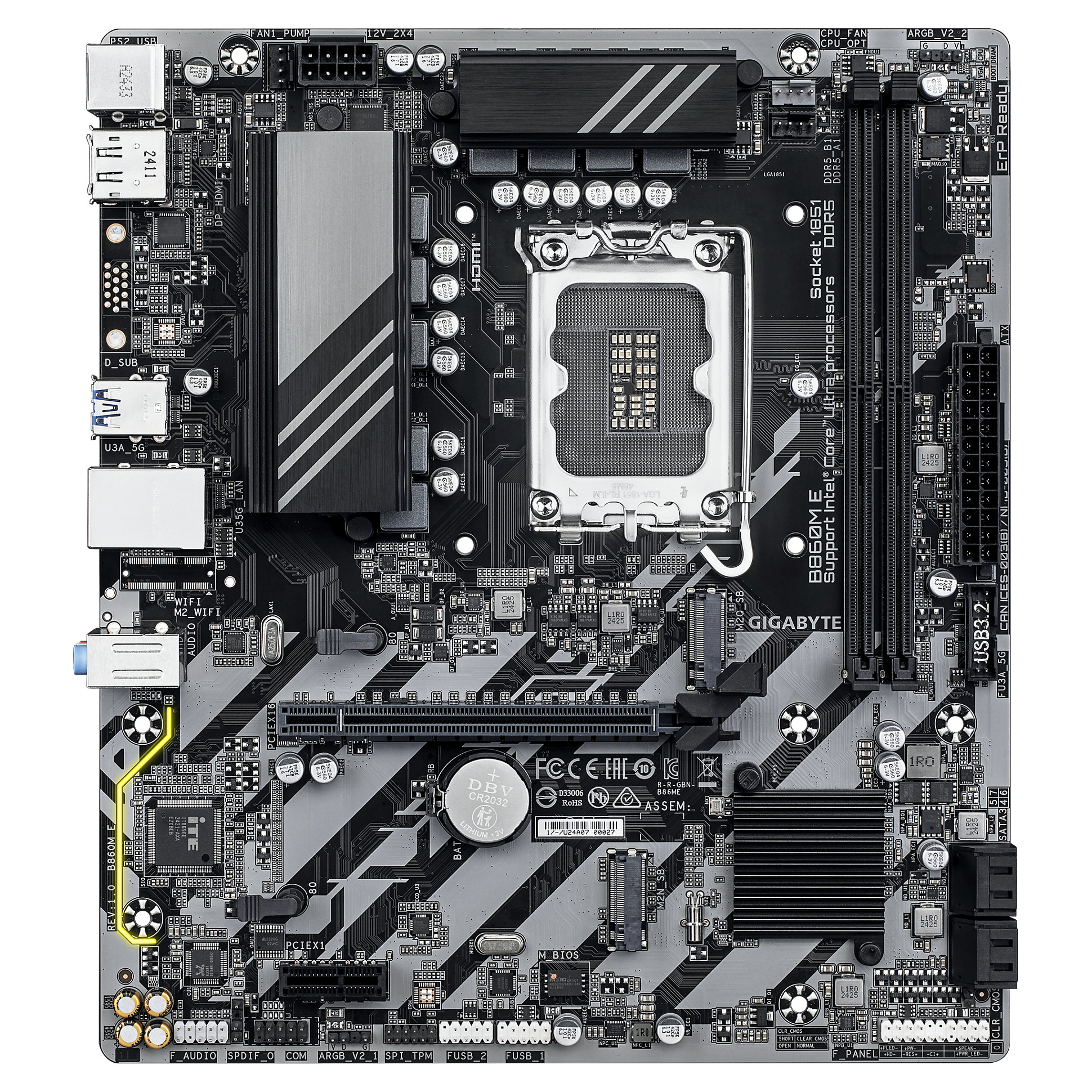 Pllakë Amë Intel Gigabyte B860M E / LGA1851 (D) - 2