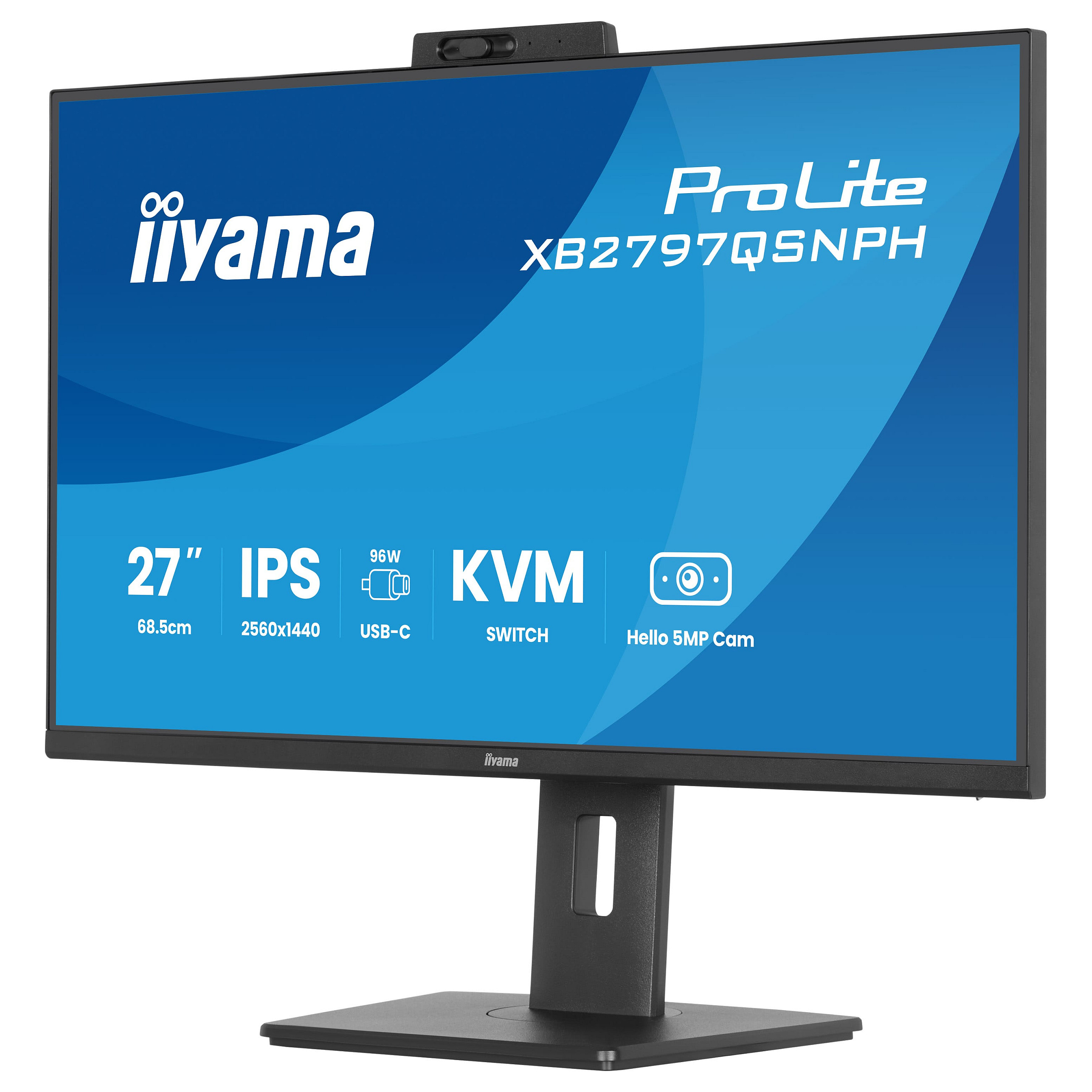 Monitor iiyama ProLite XB2797QSNPH-B1 / 27"/ Quad HD IPS / 75Hz / 1ms / HDMI+USB-C+DP - Zezë - 7