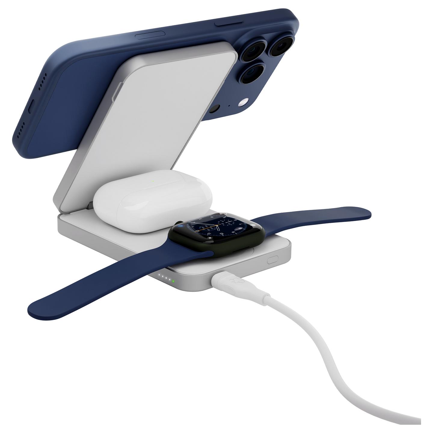 Powerbank dbramante1928 re-charge, 8000mAh, Wireless, 3-në-1, Qi1.3 - Bardhë - 3