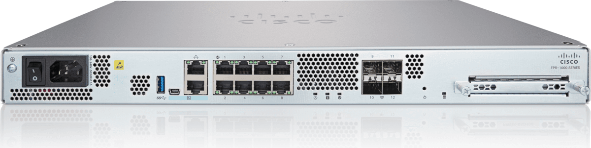 Pajisje për Rrjet Cisco Firepower 1120 NGFW Appliance / 1U / 8×RJ45 + 4×SFP - Argjend - 2