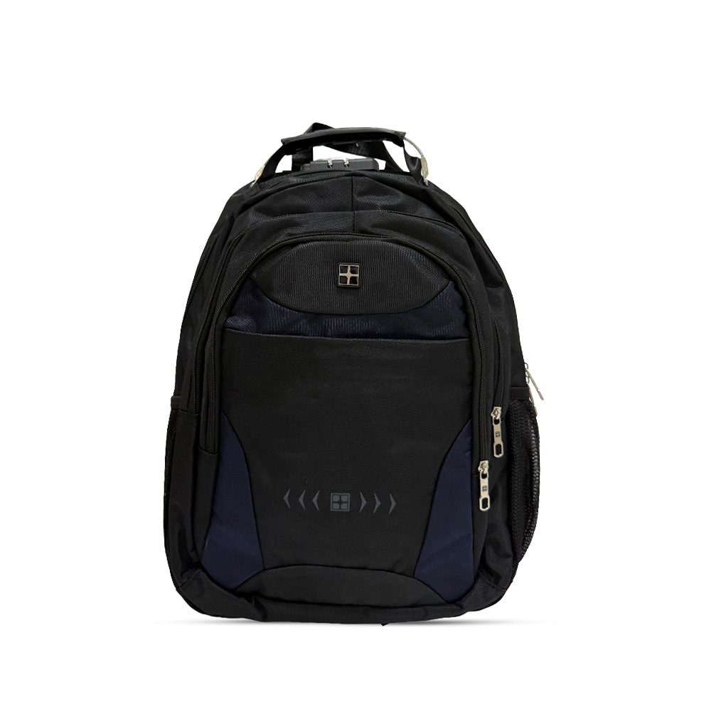 Çantë për Laptop S8501 / B53-86 / 15.6 Inch / Polyester / Waterproof / Soft handle / Lock+USB / E zezë/Kaltër - 1