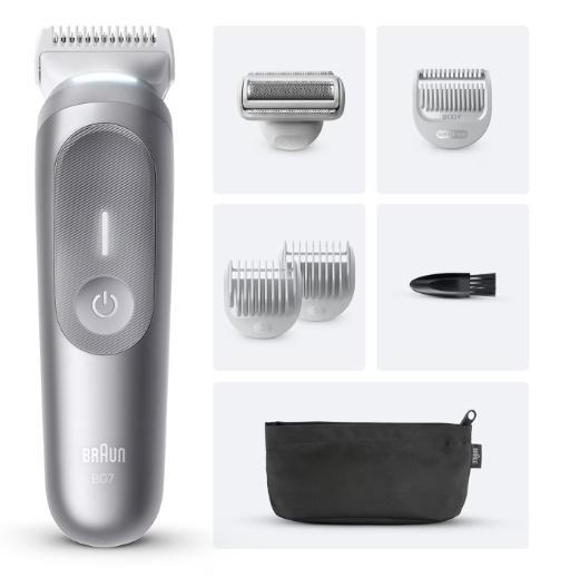 Makinë e rrojës Braun Series 7 BodyGroomer / BG7550 / 244732 / SkinGuard / SmoothShave / SmartLight / Wet & Dry / 100 Min – Gri - 1