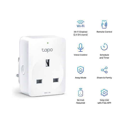 TP-Link Tapo P100 (2-Pack) / Smart Plug / Wi-Fi/ Prizë Inteligjente / Alexa & Google Assistant / E Bardhë - 8