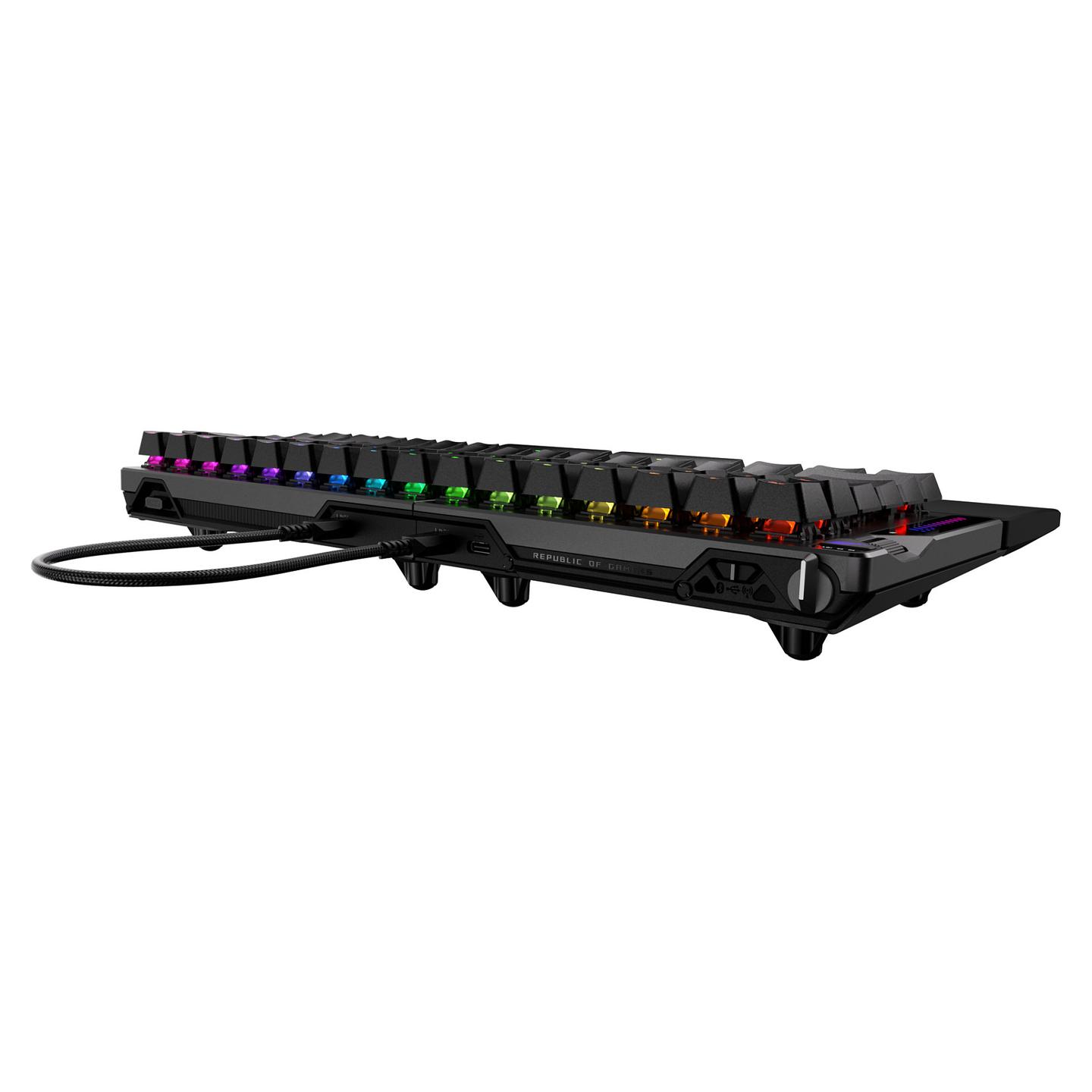 Tastierë Gaming ASUS ROG Falcata / USB + 2.4 GHz + Bluetooth 5 / Mekanike Magnetike ROG HFX V2 / 75% / QWERTZ / German / RGB - Zezë - 7