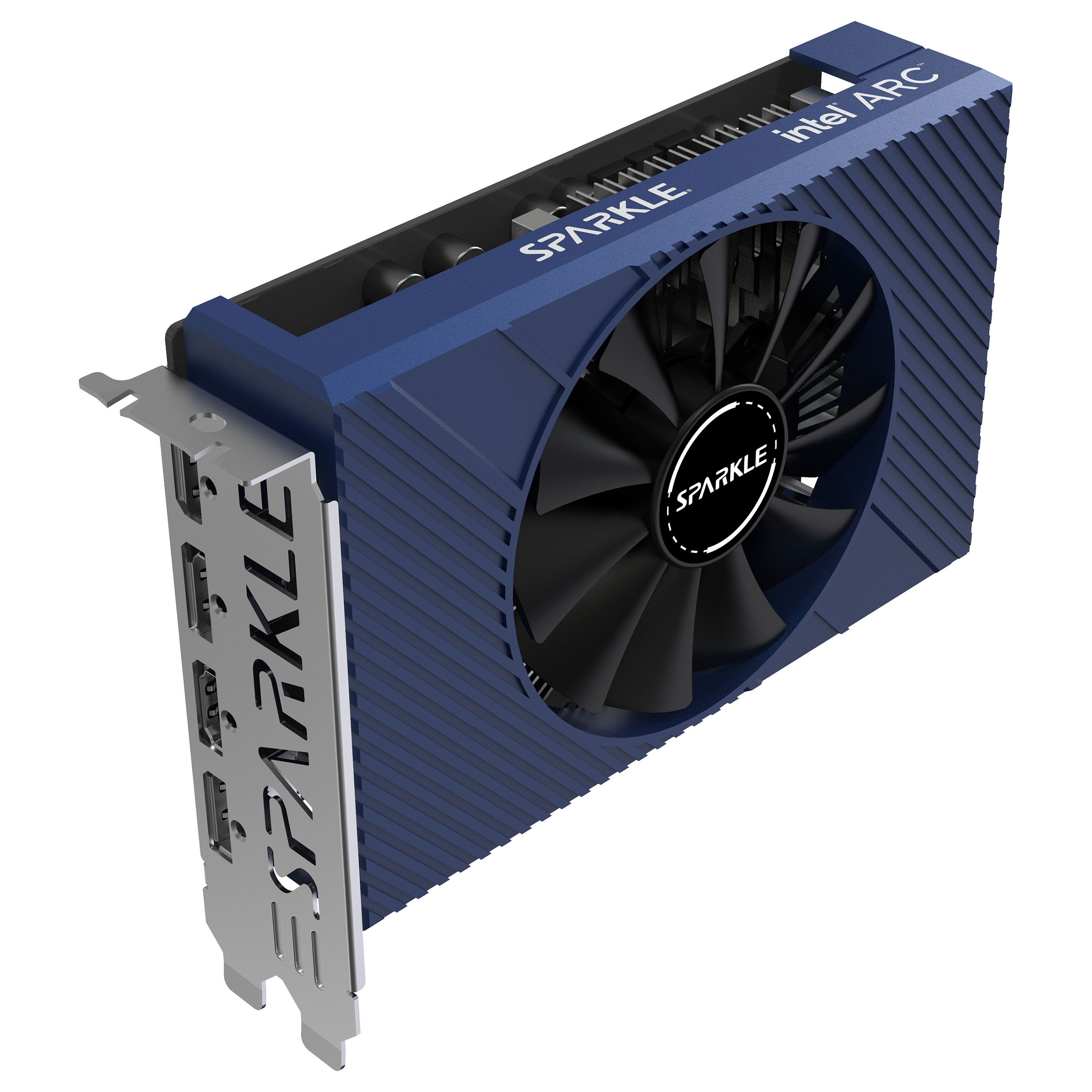 Kartë Grafike Intel Arc A380 / 6GB / Sparkle ELF / GDDR6 / 1 Fan - Zezë/Blu - 3
