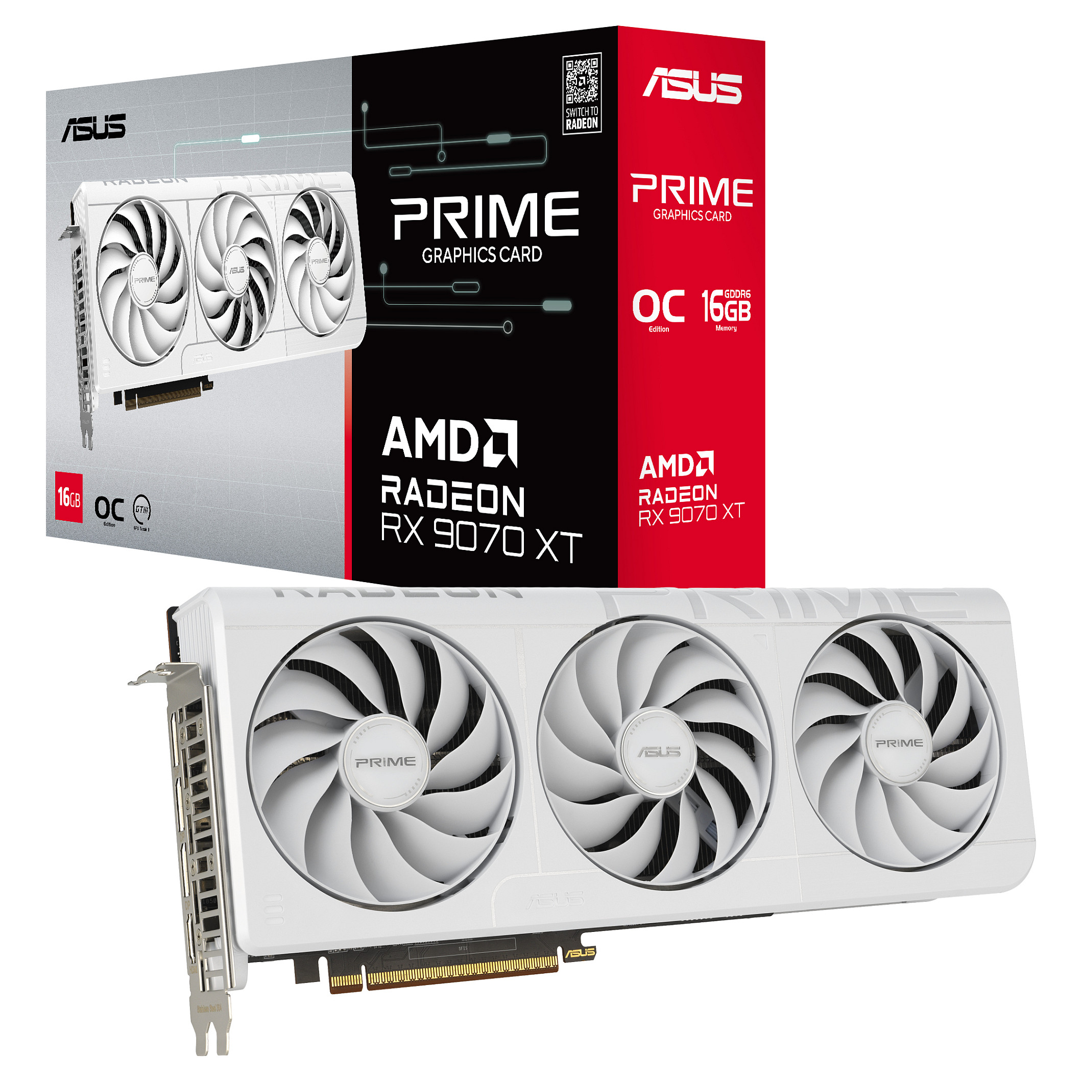 Kartelë Grafike AMD RX 9070XT 16GB ASUS PRIME GDDR6 - E bardhë - 13