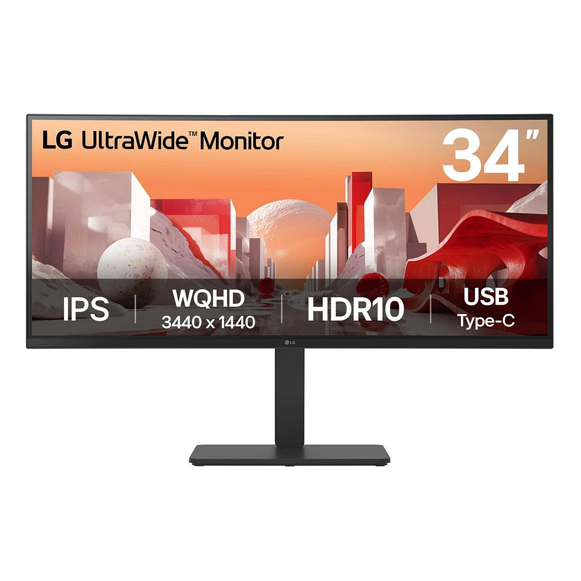Monitor LG 34BA75QE-B / 34" / Wide Quad HD / IPS / Curved / 5ms / 60Hz / HDR10 / HDMI - DP - USB-C / i zi - 1