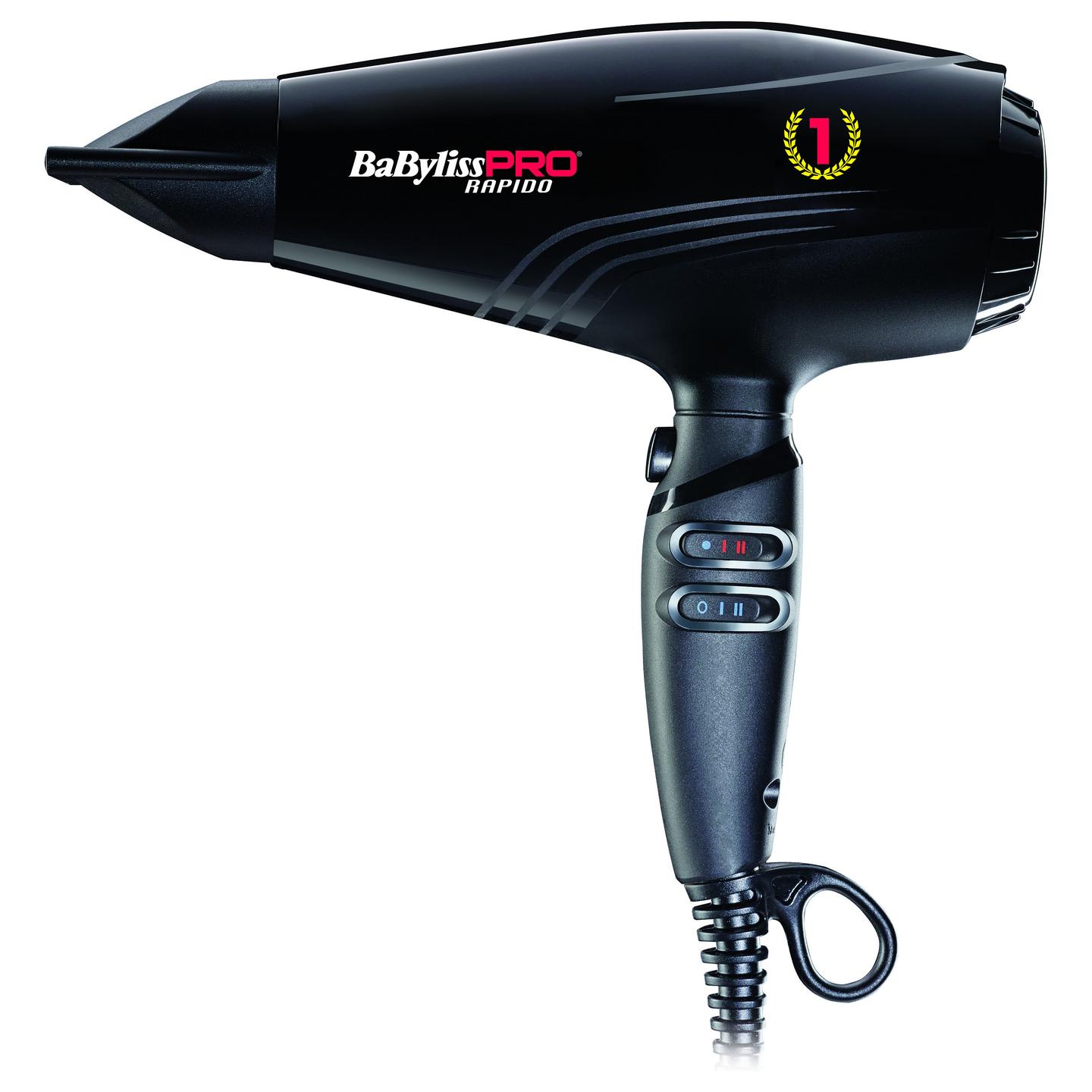 Tharëse për Flokë BaBylissPRO Rapido Ferrari BAB7000IE, 2200W, Motor Digjital EDM, Jonizim, 6 Nivele Shpejtësie dhe Temperature, 399g – Zezë