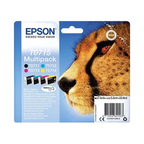 INK Epson T0715 / C13T07154012 / 4 x 5.5ml – Shumëngjyrësh - 1
