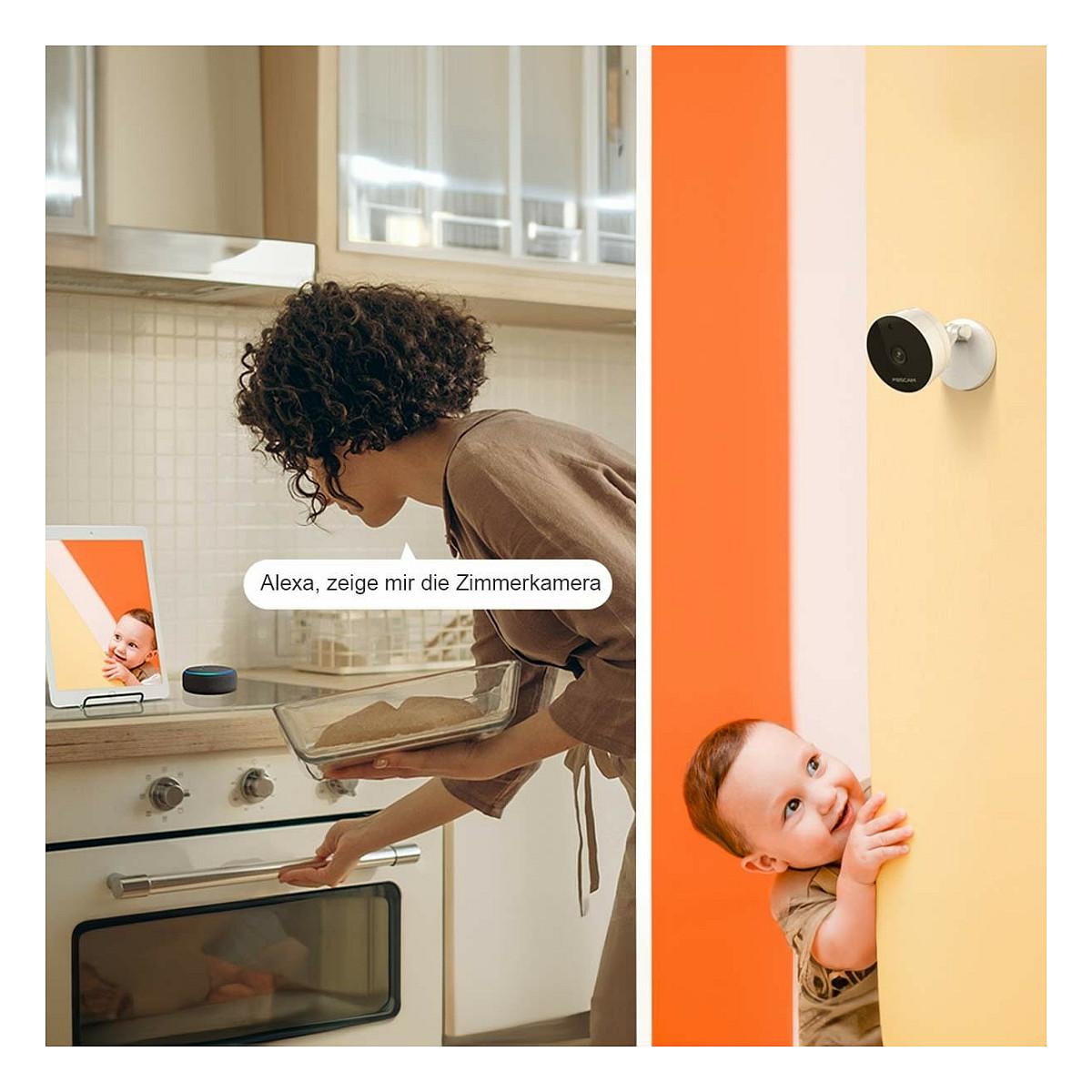 Kamerë Sigurie IP Foscam C5M, 5MP, 3072x1728, Wi-Fi Dual-Band, LAN, 8m Night Vision, microSD 256GB, Audio 2-Drejtimëshe - Bardhë - 7