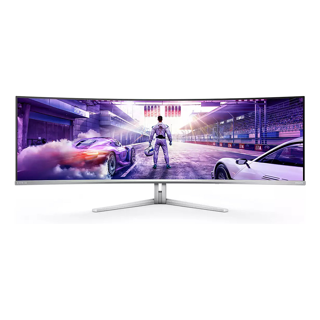 Monitor Philips 49M2C8900 / 48.9″ / DQHD / QD‑OLED / Curved / 240Hz / 0.03ms / 2× HDMI + DP + USB‑C - Bardhë - 3