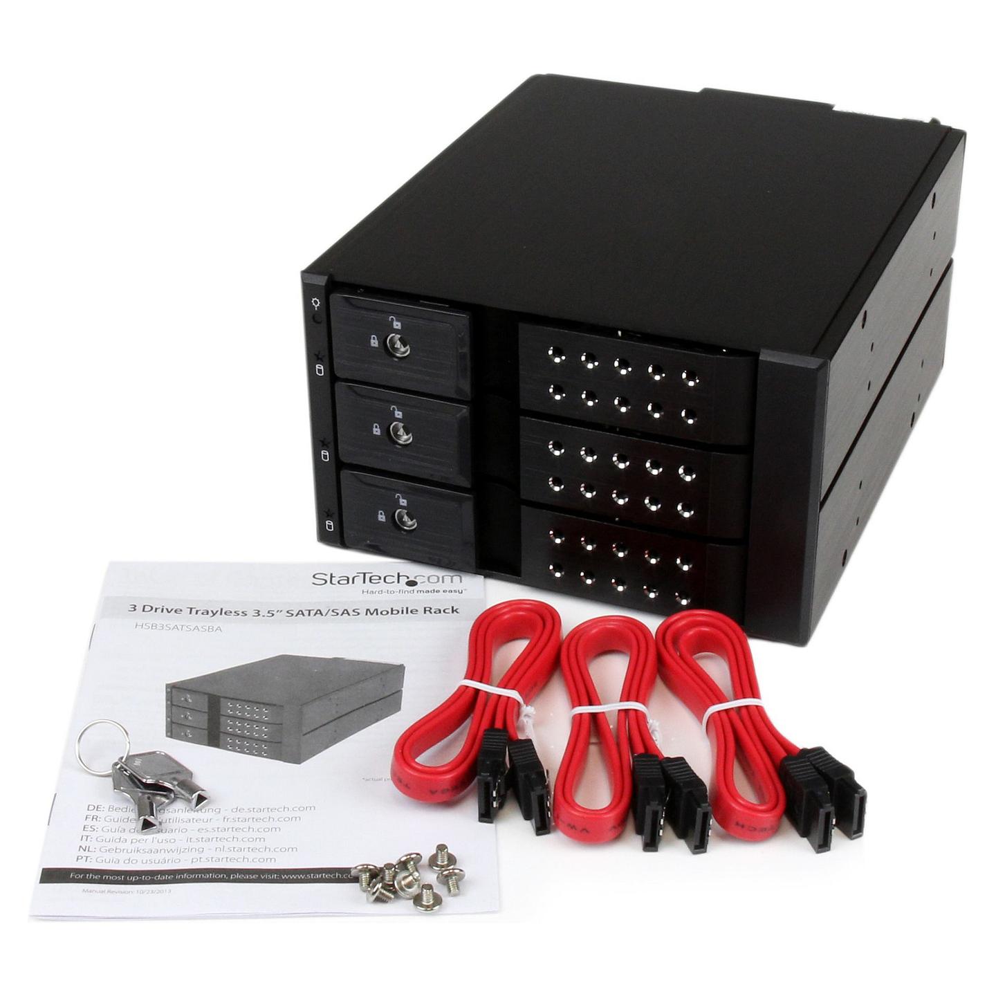 Kontroller për HDD StarTech.com HSB3SATSASBA, 3x 3.5", SATA III, SAS II, Hot-Swap, 6 Gbit/s, Ventilator, Alumin – Zezë - 6