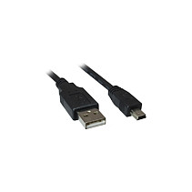 Kabllo USB 2.0 A–B Mini / 3.0m - Zezë - 1