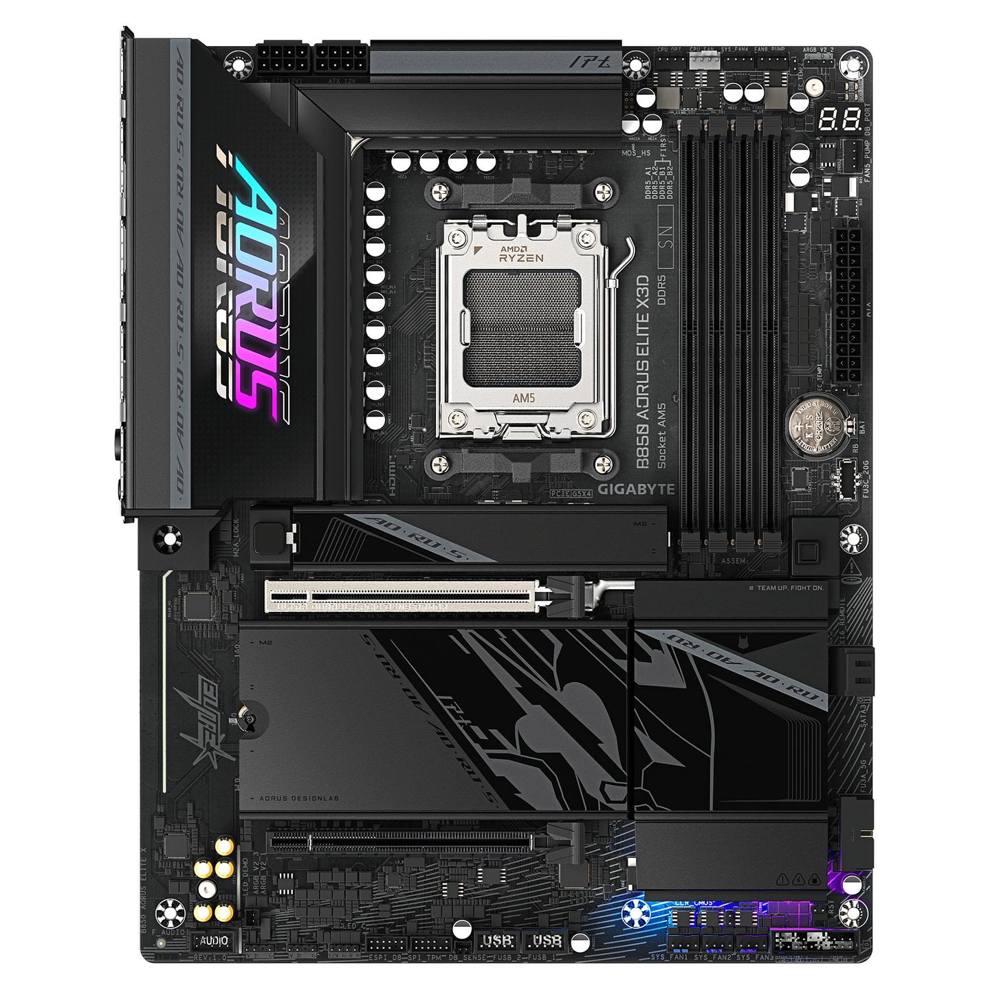 Pllakë Amë Gigabyte B850 AORUS ELITE X3D / AMD AM5 / B850 / DDR5 / ATX / Wi-Fi 7 / 5GbE LAN - 2