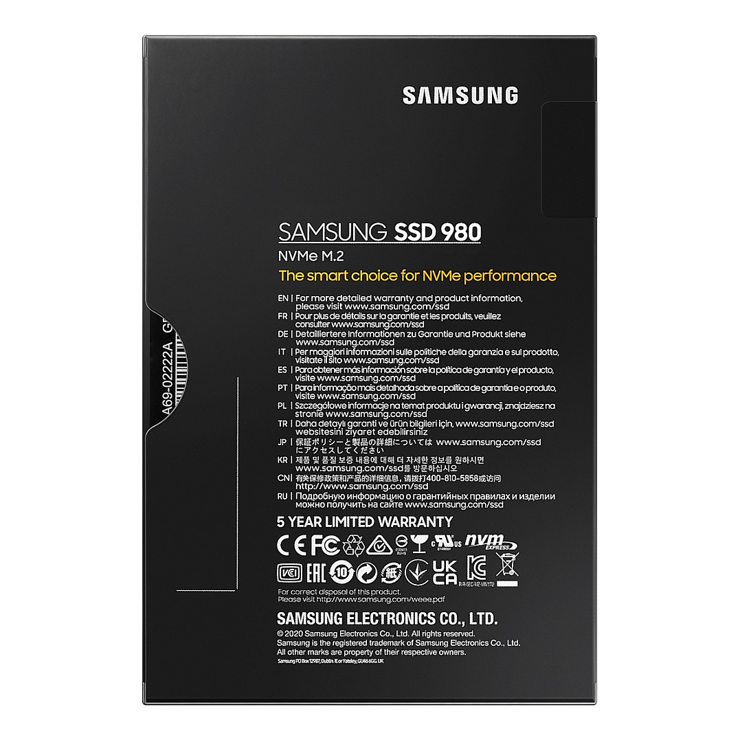 SSD e brendshme M.2 500GB Samsung 980 NVMe PCIe 3.0 x 4 - 6