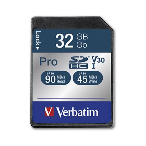 Kartë Memorie SD Verbatim PRO SDHC 32GB, UHS-I, U3, Class 10