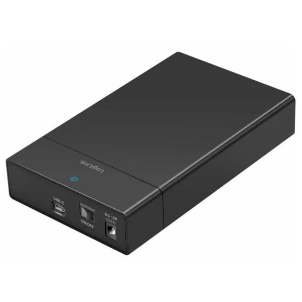 Këllëf për Disqe LogiLink I-CASE USBC-235, 2.5"/3.5" SATA HDD/SSD, USB-C 3.2 Gen 1, deri në 5Gbps, pa vida – Zezë