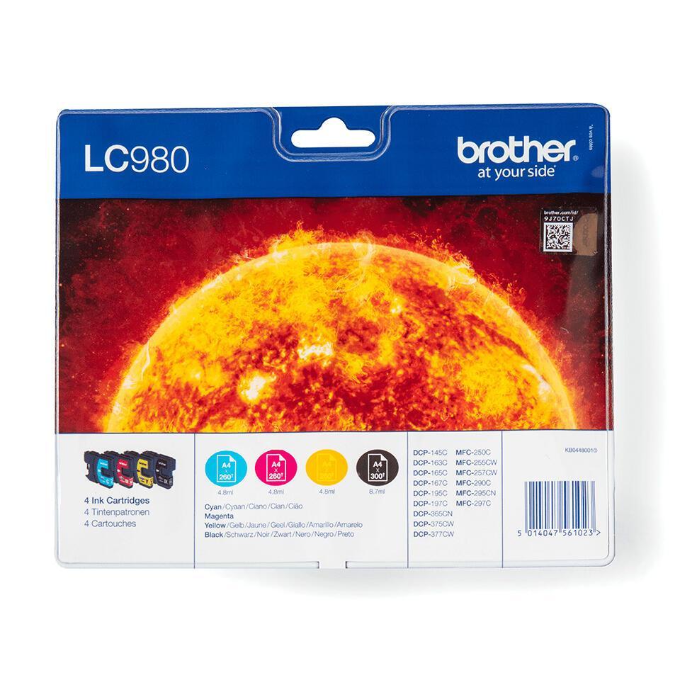 INK Brother LC-980VALBP / LC980VALBP / Multipack / 300/260 faqe – Shumëngjyrësh - 1
