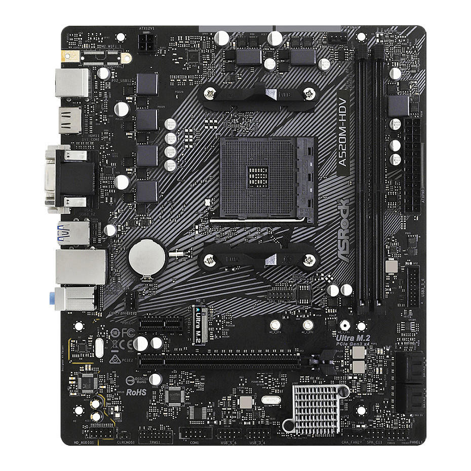 Pllakë Amë AM4 ASRock A520M-HDV mATX - 2