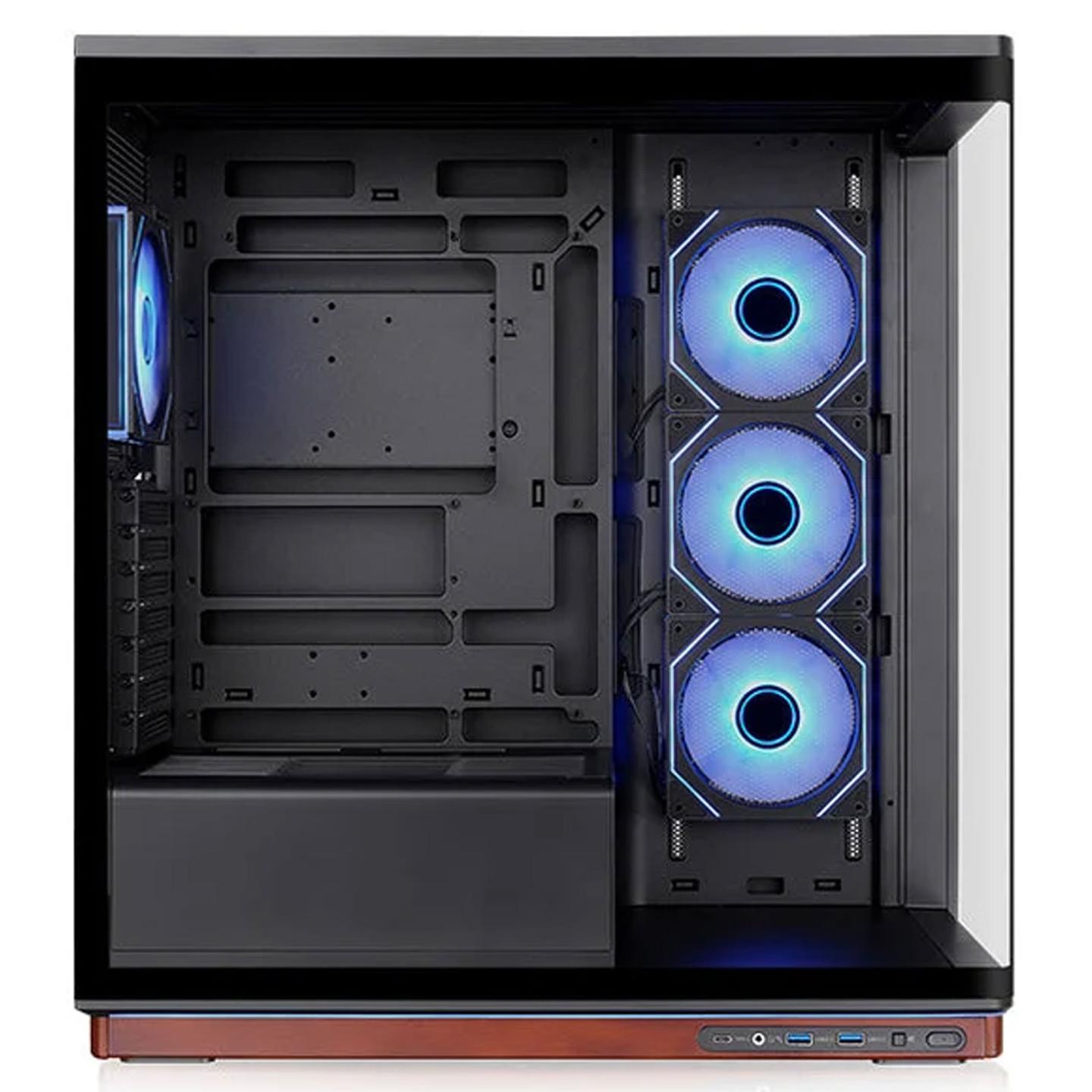 Kasë Thermaltake Stage 500 TG ARGB, Midi Tower, ATX, xham i temperuar i lakuar, 4x 120 mm ARGB - Zezë - 3
