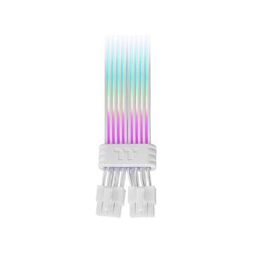 Kabllo Vazhduese Energjie Thermaltake Tt Mod 8 Pin ARGB Snow, 2x 8-pin, 54 LED ARGB, 272mm - Bardhë - 2