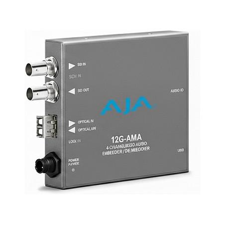 Konvertues Audio AJA 12G-AMA, 12G-SDI, 4 Kanale Audio Analoge, Embedder/Disembedder
