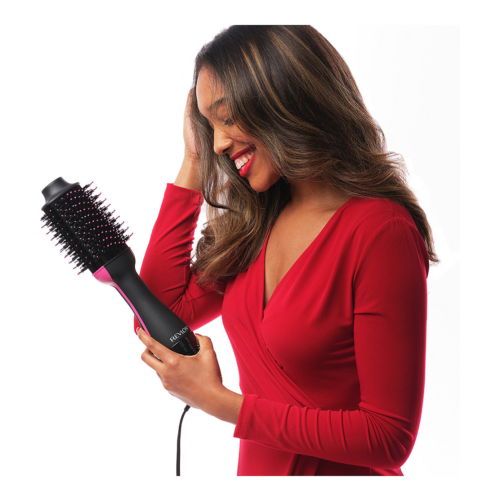 Stiluese për flokë RVDR 5222 E Revlon Salon One-Step Brush me ajër të nxehtë - Zezë/Rozë - 5