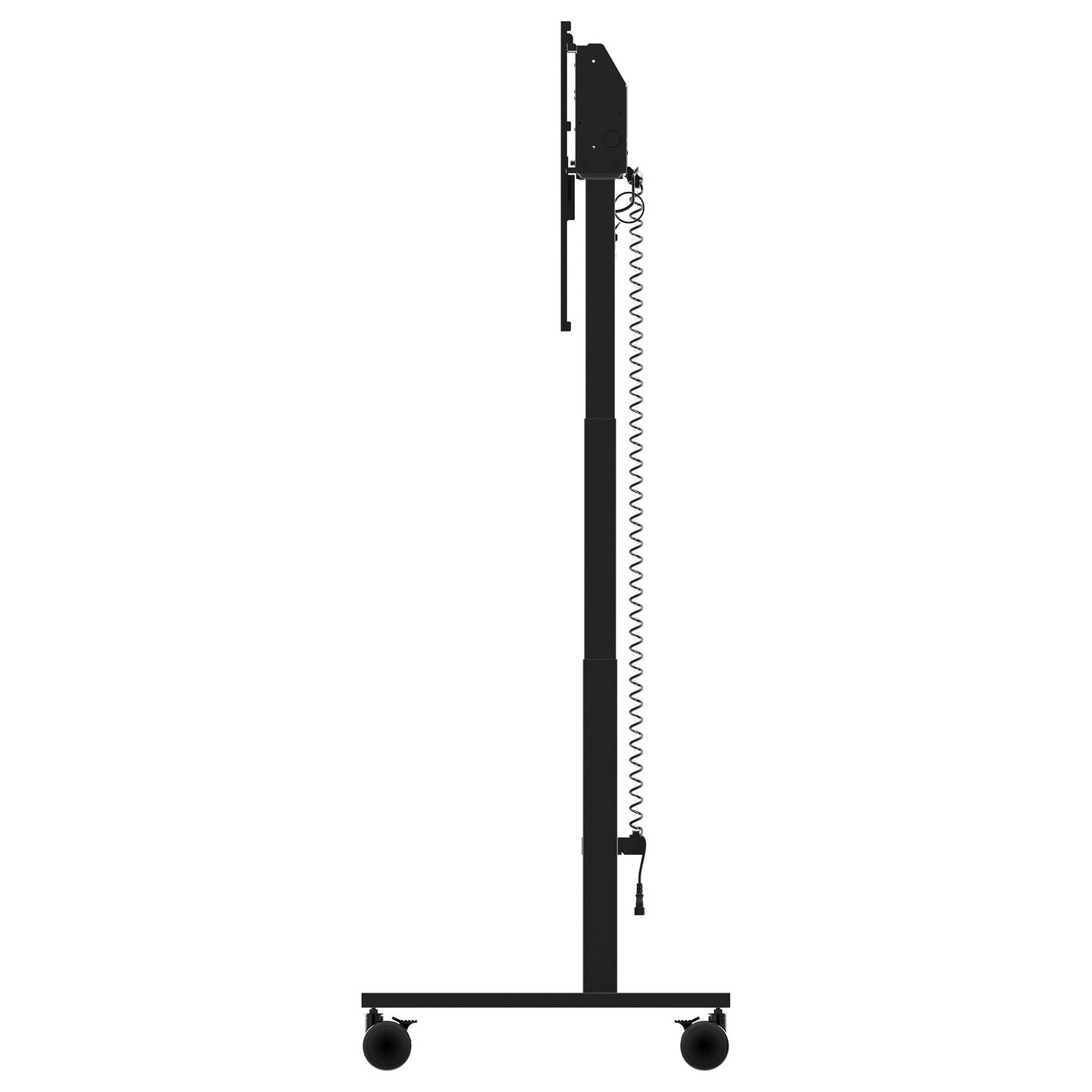 Mbajtëse për Monitor iiyama / 55″–105″ / deri në 120 kg / Elektrike / Rregullim Lartësie 950 mm / me Rrota - Zezë - 12