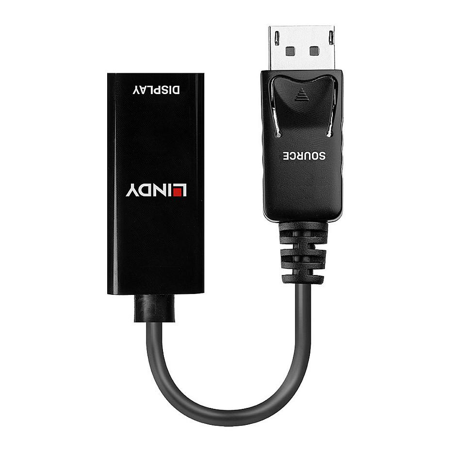 Adapter LINDY 41718 / DisplayPort 1.2 në HDMI 1.4 / 4K 30Hz / Pasiv / 150mm - Zezë - 2