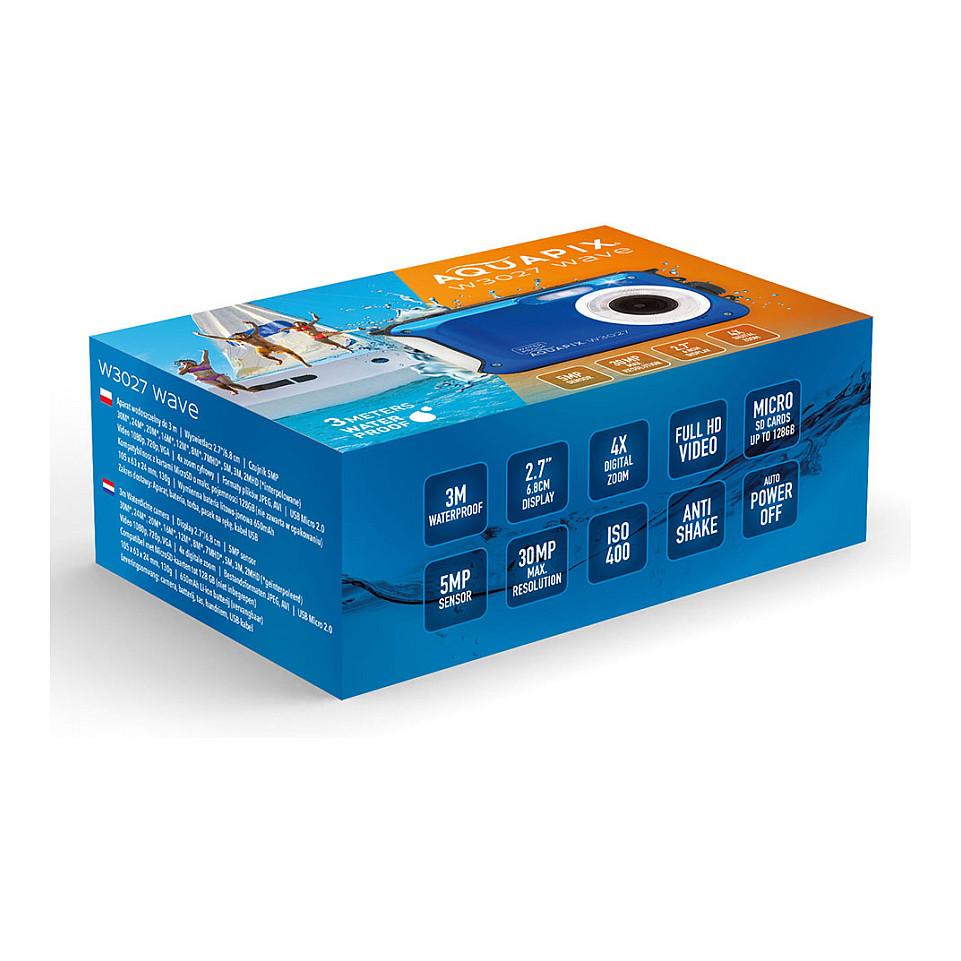 Kamerë digjitale Easypix Aquapix W3027 Wave, 5MP, Full HD, Zoom Digjital 4×, Rezistente ndaj Ujit 3m - Blu - 8