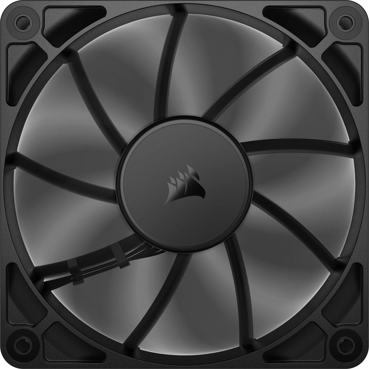 Ftohës për Kasë Corsair RS120 / 120mm / PWM / 420–2100 RPM / 72.8 CFM / 4.15 mmH₂O / 3-Pack – Zezë - 3