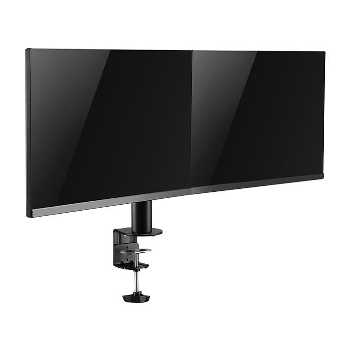 Mbajtëse për Monitor LogiLink BP0106 / 2 Monitorë / 17–32" / deri 12kg për Monitor / VESA 75x75 & 100x100 / Full Motion / 380mm - Zezë - 2