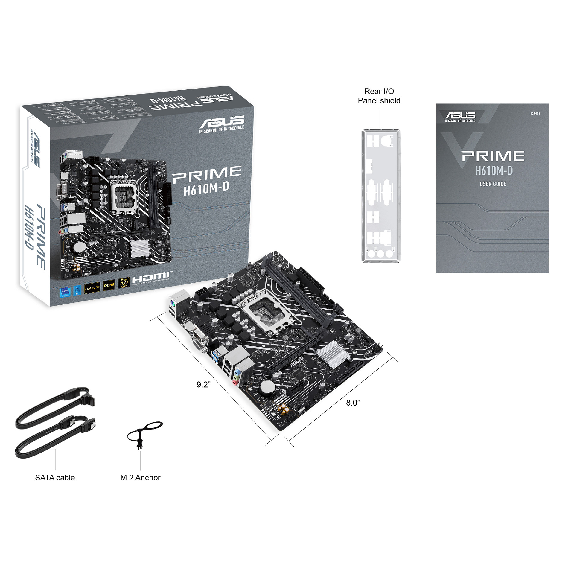 Pllakë Amë ASUS Intel PRIME H610M-D DDR5 mATX - 4