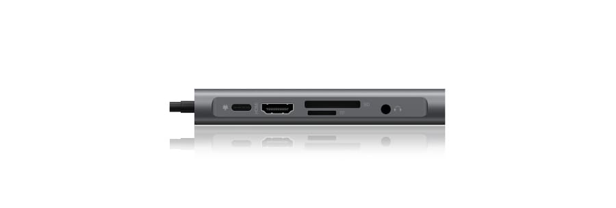 Docking Station Icy Box / USB-C në 3xUSB 3.0 / UDB-C / HDMI / VGA / LAN / SD / Kufje / microSD / 1000 Mbit/s / 5 Gbit/s / 4K UltraHD / 60Hz / Hiri - 3